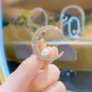 New Cute Green Yellow Crystal Bee Brooch Pin For Women Luxury Brand Exquisite Insect Suit Corsage Scarf Dress Coat Lapel Pins