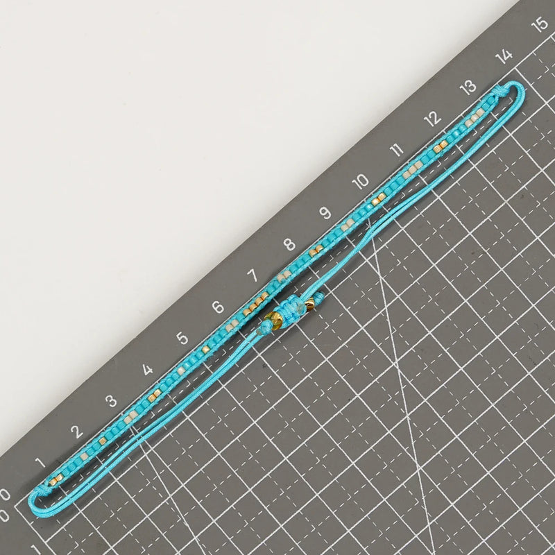 Women Miyuki Seed Beaded Bracelet Boho Jewelry Handmade Gift Rope Chain Charm Bracelets for Teen Girl Friendship Pulsera