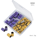 100pcs/box Nail Art Sanding Bands Pink Green Purple Grinding Sand Ring Bit for Electric Drill Machine Accessories Manicure Tools