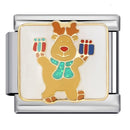 2024 New Christmas Tree gift Snowflake Snowman Old Man Italian charm module Link fit for 9mm bracelet making DIY jewelry