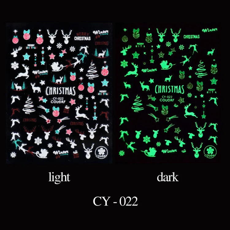 Shiny Maple Geometry Autumn Nail Art Stickers Laser Sector Fall Leaves Decals Cute Squirrel Slider Manicure Decorations CHCJ-076