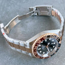 Gold Tow Tone NH34A GMT Movement Diving Watch for Men Automatic Watches Mechanical Swim Jubilee Bracelet 200m Waterproof Date