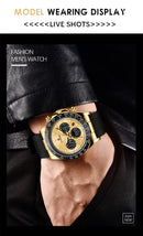 LIGE Top Brand Luxury FOXBOX Men Watch Calendar Date Week Quartz Wristwatch Dual Display Digital Watches Mens Luminous Clock Man