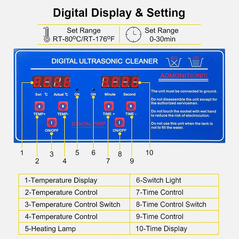Ultrasonic Cleaner 2L 3L 6L 10L Ultrasound Cleaning Machine With Heated Washing Professional Home Commercial Ultrasonic Cleaner
