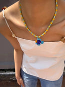 2022 Bohemian Simple Retro Little Yellow Duck Seven Star Ladybug Pearl Necklace Colorful Beaded Women Girls Party Jewelry