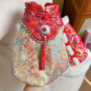 New Winter Warm Dog Jacket Pet Puppy Chinese Styles Embroidery Clothes New Year Costume Jackets Chinoiserie New Year Dog Clothes