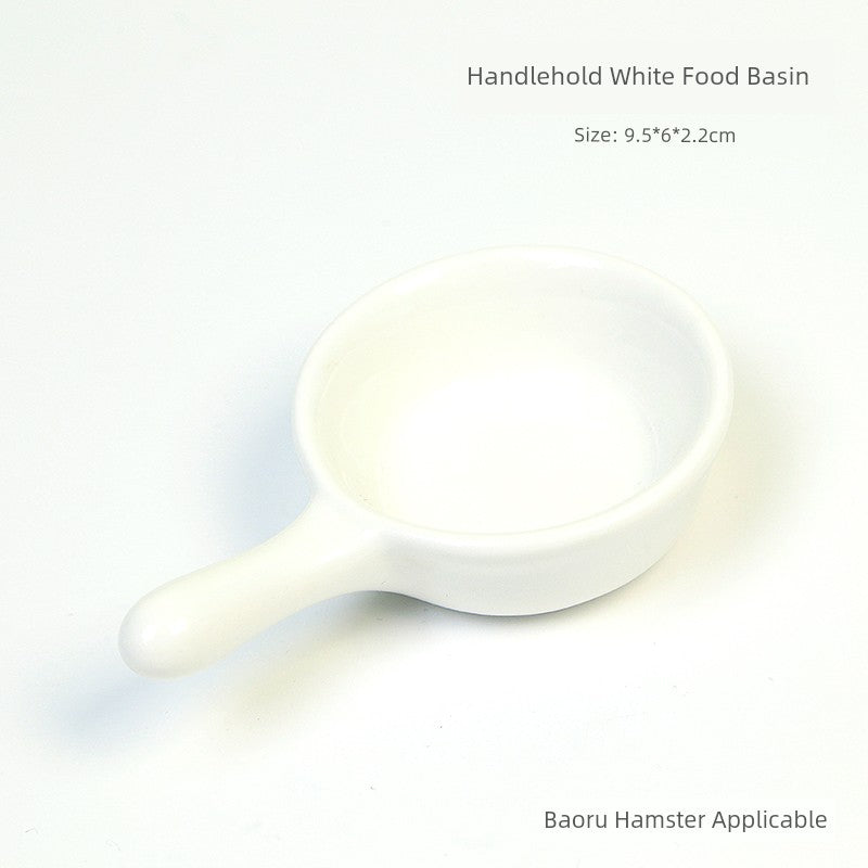 Little Hamster Food Basin Ceramic Rice Bowl Flower and Mouse Djungarian Hamster Special Daily Necessities Cage Toy Set Food Bowl