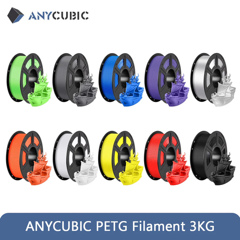 ANYCUBIC 3KG PETG 3D Printer Filament 1.75mm PLA 3D Printer Filament For Kobra FDM 3D Printer Toy Model Printing MateriaL