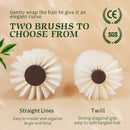 فرشاة شعر بشعيرات الخنزير المخصصة بمقبض من الفلين ومشط شعر أسطواني دائري لتجعيد الشعر وفرشاة شعر أسطوانية مضادة للكهرباء الساكنة وأمشاط خشبية