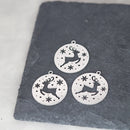 Cute Cat Moon Bear Deer DIY Tassels Earrings Stainless Steel Pendant For Jewelry Making Insect Charms Snake Necklace Accessory