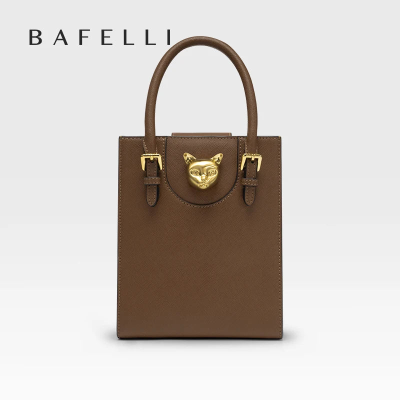 BAFELLI 2025 NEW WOMEN'S HANDBAG CAT LUXURY BRAND DESIGNER ORIGINAL STYLE TRENDING SHOULDER CASUAL BAGS MINI TOTE CROSSBODY