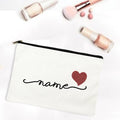 Personalized Makeup Bag Bridesmaid Maid of Honor Holiday Wedding Bachelorette Party Gifts Canvas Monogram Cosmetic Zipper Pouch