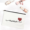 Personalized Makeup Bag Bridesmaid Maid of Honor Holiday Wedding Bachelorette Party Gifts Canvas Monogram Cosmetic Zipper Pouch