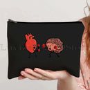 Anatomy Medical Nursing Student Nurse Doctor Flower Stethoscope Brain Canvas Cosmetic Makeup Toilet Bag Pencil Case Zipper Pouch