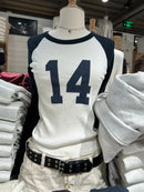 American Vintage 14 Print Long Sleeve Slim T-Shirt Woman Summer O-Neck Casual Tshirt Top Sweet Cute Streetwear Y2k Tees Tops