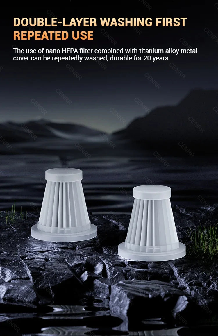 CENRR 998000PA Mini Car Vacuum CleanerCordless Powerful Wireless Car Cleaner HandHeld Portable Vacuum Cleaner Home Appliance