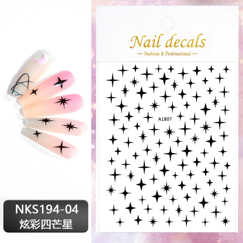1 Pc Nail Strip Stickers Black/Gold/Rose Gold/Silver Metal Strip Tape Nail Art Adhesive DIY Foil Tips Nail Sticker Decals NK11