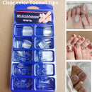 Fake Nails 100PCS Claw Shape Full Cover Wearable DisassemblyGlossy Pure White Red Orange Natural False Nails Tips