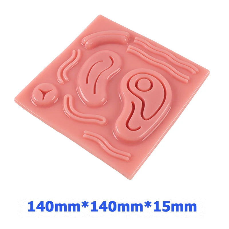 Surgical Suture Lifelike Training Skin Operate Suture Practice Model Training Pad Needle Scissors Tool Kit Teaching