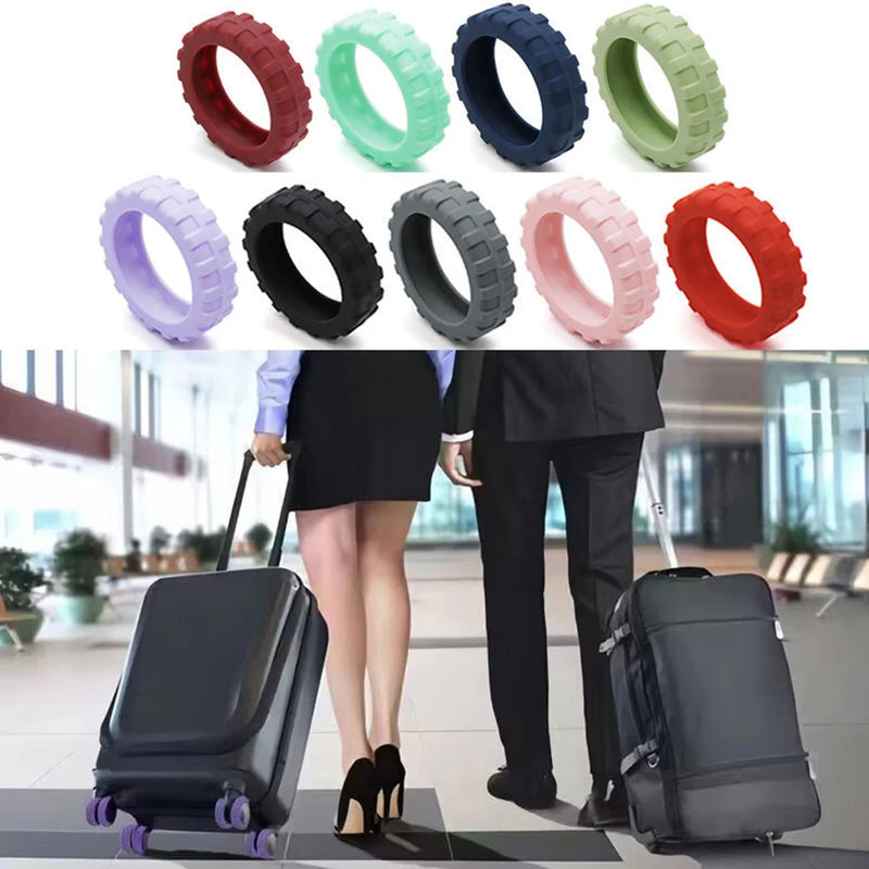 8PCS/Set Suitcase Parts Axles Travel Luggage Caster Shoes Silicone with Silent Sound Luggage Wheels Protector Reduce Noise.-zmt