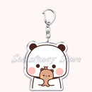Llavero con diseño de Bubu Dudu, pareja de enamorados, oso panda, accesorios para bolso, colgante, joyería, regalos para amantes.