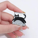 I'M A PURRGRAMMER Enamel Pins A Computer Cat That Loves Work Brooches Lapel Badge Backpack Funny Animal Punk Jewelry Gift