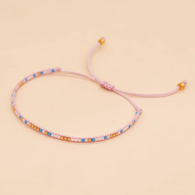 Women Miyuki Seed Beaded Bracelet Boho Jewelry Handmade Gift Rope Chain Charm Bracelets for Teen Girl Friendship Pulsera