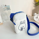 Cute Canvas Sling Bag Female Large Capacity Travel Crossbody Bag Fashion Student Shoulder Bags Messenger Bags