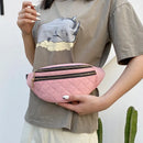 Waist Bag Women Men Waterproof Pocket Fashion Casual Chest Handbag Unisex Sports Travel Purse Plaid Waist Pack Belly Bags Case