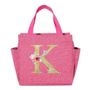 A~N Letter Printed Nylon Lunch Bag With Zipper Waterproof Insulation Bag Ice Bag Suitable For Men & Women's Work Picnic Travel