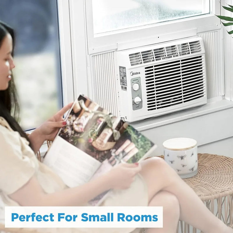 5,000 BTU EasyCool Small Window Air Conditioner - Cool up to 150 Sq. Ft. with Easy-to-Use Mechanical Controls and Reusable