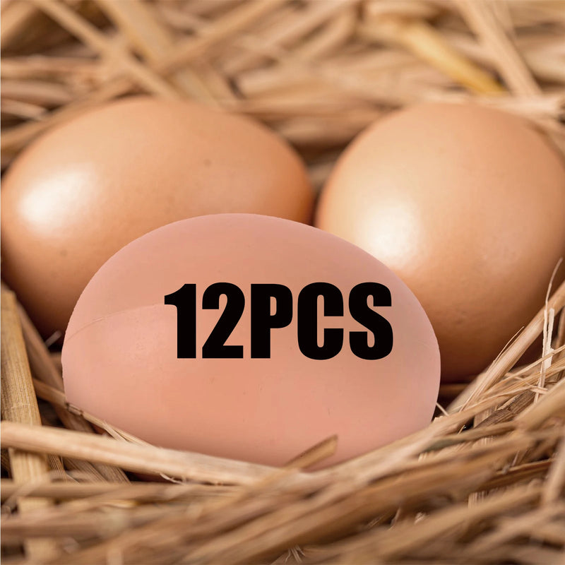 6/12Pcs Plastic Eggs Chicken House Small Fake Eggs Farm Animal Supplies Cages Accessories Guide Chicken Nest Egg Painting