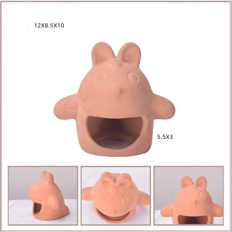 Fish Tank Landscaping Clay Pot Shrimp Cixi Dodging Tank Breeding Fish Nest Shaped Rock Aquarium Supplies