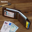 Genuine leather Men's Wallet Small Money Purses Mini Wallets Short Ultra-thin Wallet Bank Card Package Small Purse Wallet