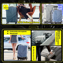 غطاء حماية كامل شفاف للأمتعة مصنوع من مادة البولي فينيل كلوريد المقاومة للماء والغبار ومتين، غطاء حماية لحقيبة السفر، ملحقات السفر