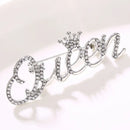 Cute Rhinestone Letter Brooches Women Men English Word Love Party Office Brooch Pins Bridal Fashion Jewelry Gifts Wholesale