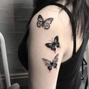 1Sheet Waterproof Temporary Tattoo Sticker 3D Butterfly Theme Fake Tattoo for Women Body Leg Arm Art
