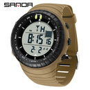 SANDA Men's Electronic Watch Outdoor Sports LED Analog Digital Alarm Clock Chronograph Multifunction Waterproof Men's Wristwatch