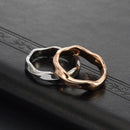 Stainless Steel Twisted Mobius Ring Wedding Band for Women Men Size 6-12