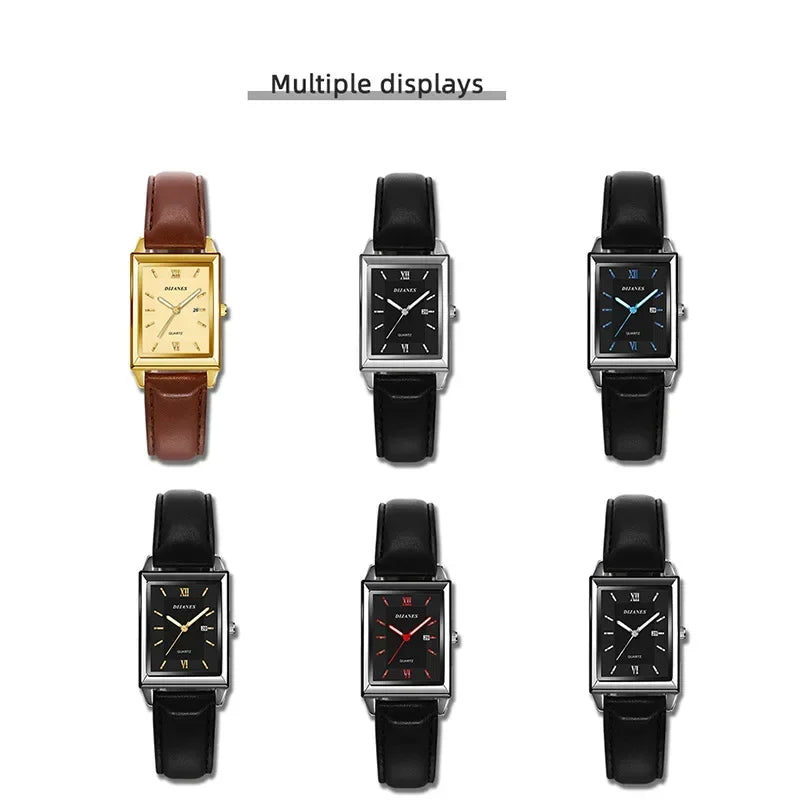 2024 New Men Watch Light Luxury Brand Business Watches for Men Square Business Wristwatches Luxury Clock Relojes De Hombre