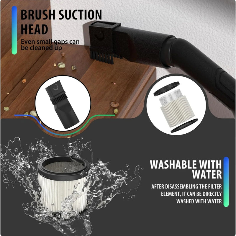 BRIEFNESS Wet & Dry Vacuum Cleaner Household Vacuum Cleaner HEPA Filter with Blower Function Multi-Purpose Vacuum Cleaner