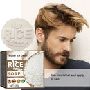 Rice Shampoo Soap Massage Soap Handmade Soap for Face and Bath, Deep Cleansing, Exfoliation, Body Hair Moisturizing