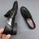 حذاء Lefu نسائي جديد بتصميم كلاسيكي فرنسي بكعب مسطح مصنوع من جلد ثعبان البحر ونعل من الجلد الأصلي مخيط يدويًا ومريح بخطوة واحدة