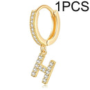 A-Z Letters Initial pendant earrings Hoop Earrings men Golden Color Jewelry Earring Aretes Alphabet name earrings women 1pcs