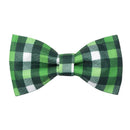 50/100pcs St.Patrick's Day Dog Accessories Plaid Style Dog Bow Ties Sliding Pet Dog Collar Accessories Clover Pet Supplies