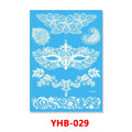 1PC Hanna Lace Tattoo Sticker White Silk Printing Waterproof Disposable Tattoo for Arm Sexy Bracelet