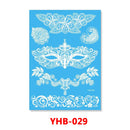 1PC Hanna Lace Tattoo Sticker White Silk Printing Waterproof Disposable Tattoo for Arm Sexy Bracelet