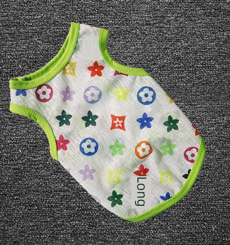 New Arrival Pet Dog Clothes Spring/Summer Breathable Thin and Comfortable Cool South Korea Cool Feeling Clothing Teddy Schnauzer Vest