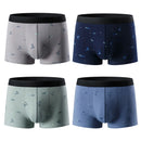 4-piece men's fashion printed boyshort comfortable plus size 5XL6XL juvenile underwear beach shorts elastic waist underwear