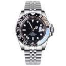 Gold Tow Tone NH34A GMT Movement Diving Watch for Men Automatic Watches Mechanical Swim Jubilee Bracelet 200m Waterproof Date